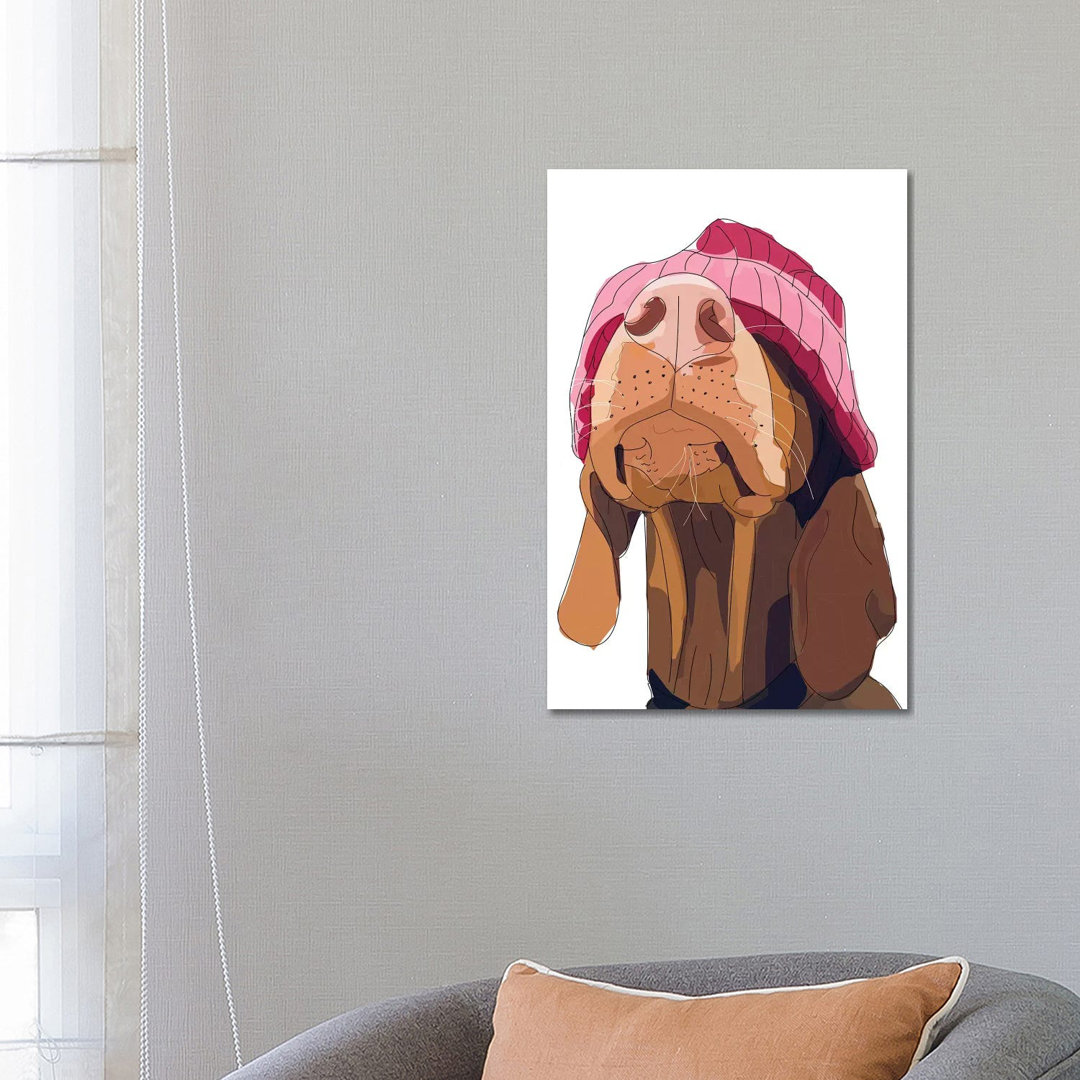 Hipster Vizsla von Sketch And Paws - Gallery-Wrapped Canvas Giclée on Canvas