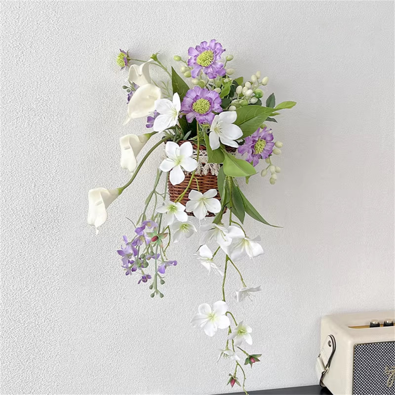 Fleur artificielle murale