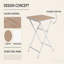 Table carrée pliante Modern - polypropylène / métal, intérieur / extérieur - blanc / kaki