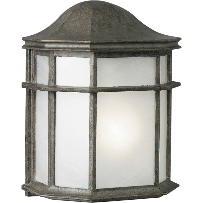 Lanterne murale d'extérieur Spielman H 10 ", Roche de rivière, Incandescent