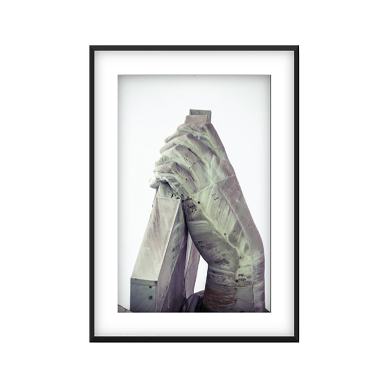 Livre July 4 Print by Francis Augustine, 27" H x 18" W x 0.8" D, Black Framed Paper, White