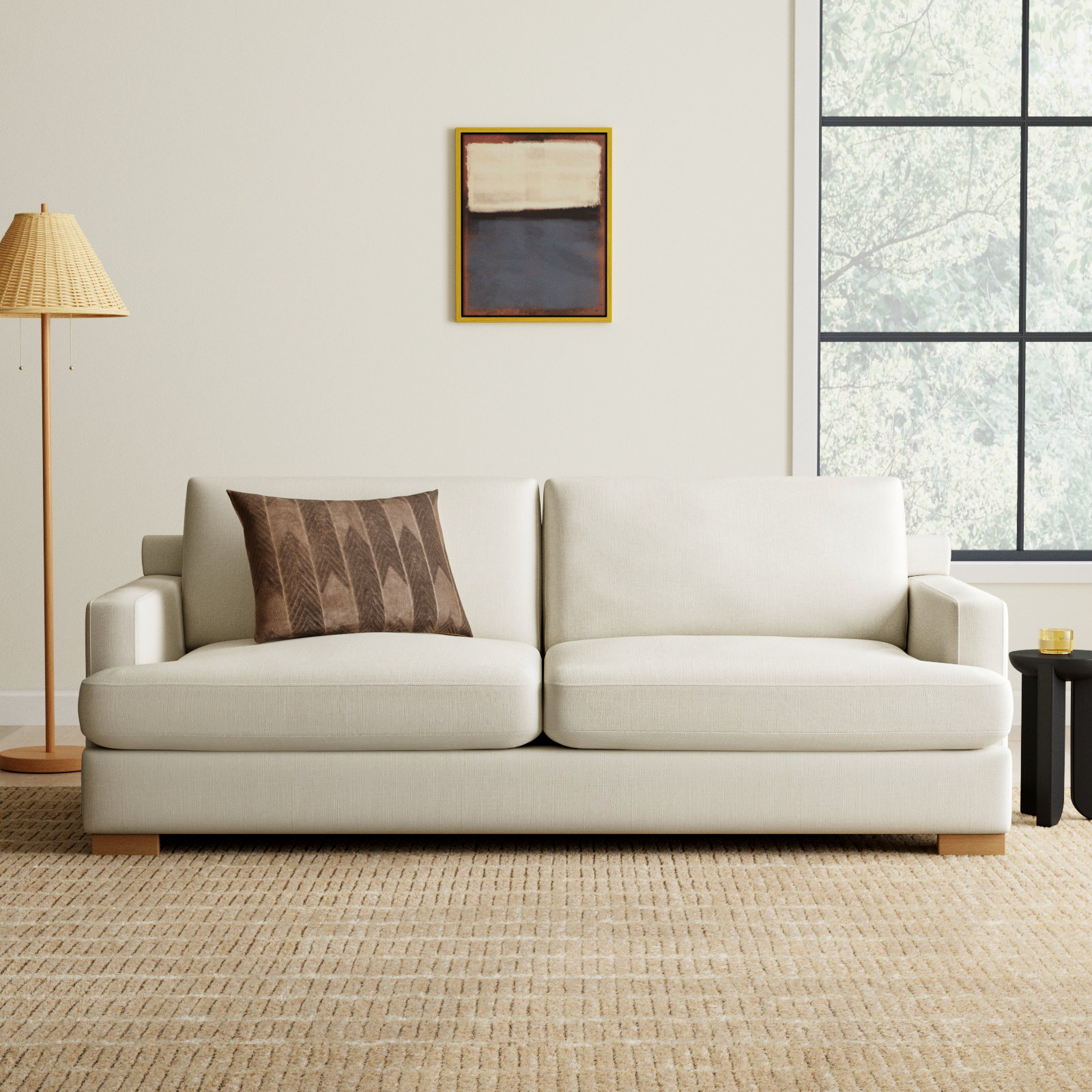 Byers 85'' Upholstered Sofa, Flannigan Cotton