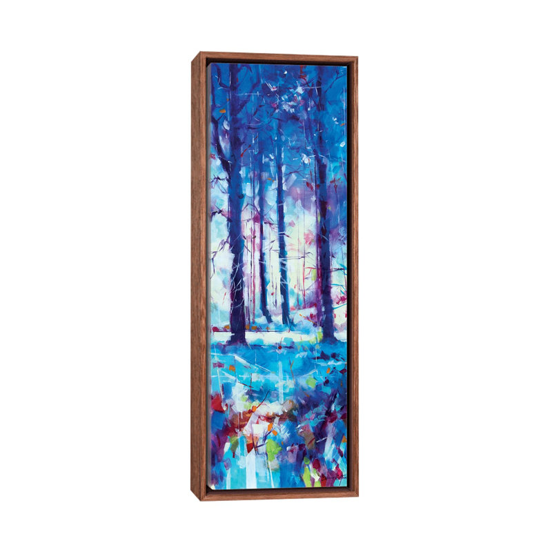 Mile End Wood by Doug Eaton - Panoramic Painting on Canvas, 121.92 cm H x 40.64 cm W, Classic Brown Wood Framed