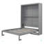 Grand lit escamotable mural avec tablettes