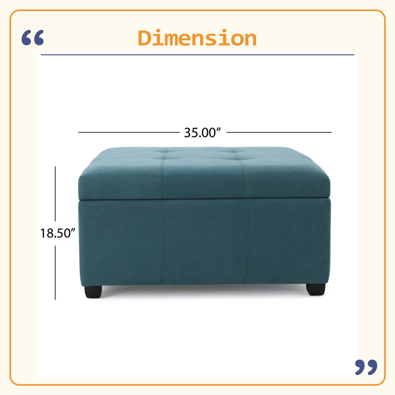 Tufted Square Storage Ottoman