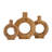 Contemporary Cut Out Donut Mango Wood Flower Vase for Entryway Styling - Modern Home Decor Accent with Tall Form for Tabletop Display - Brown-666988531