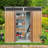 6x5 Metal Outdoor Storage Shed With Window And Transparent Plate Coffee