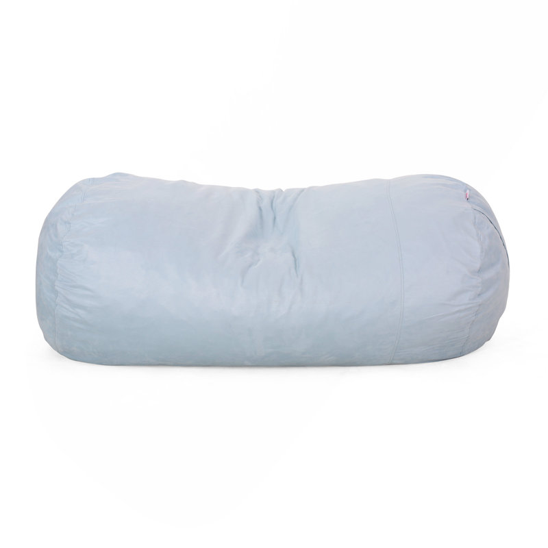 Haricot cylindrique en microfibre de 8 pieds Aruba, sac, écume de mer, Tissu bleu