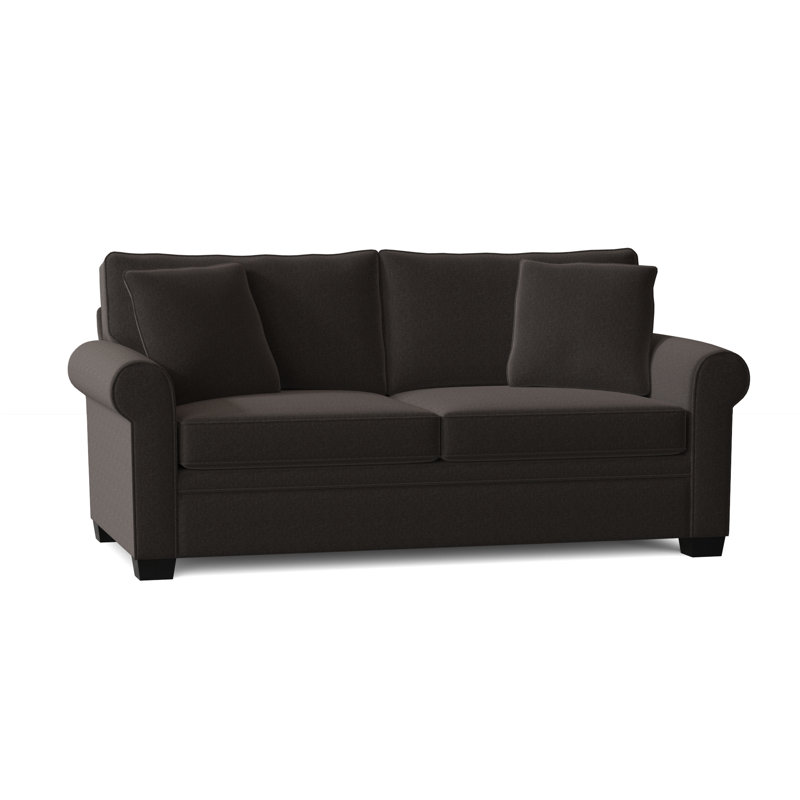 Quaker Upholstered 76'' Sofa, Espresso, Giovanna Pewter