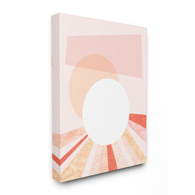 «Peach Mod Stone Texture Geometric Suns Cadre» par Daphne Polselli, impression