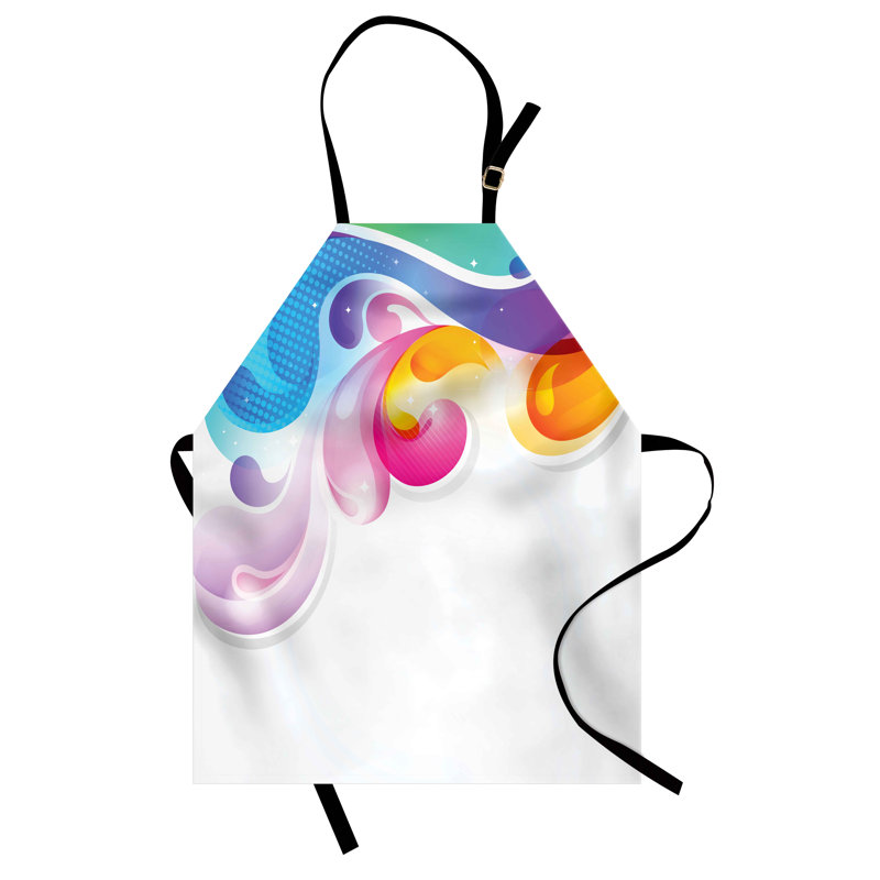 Multicolore East Urban Home, tablier numérique unisexe, pinceau abstrait, taille adulte