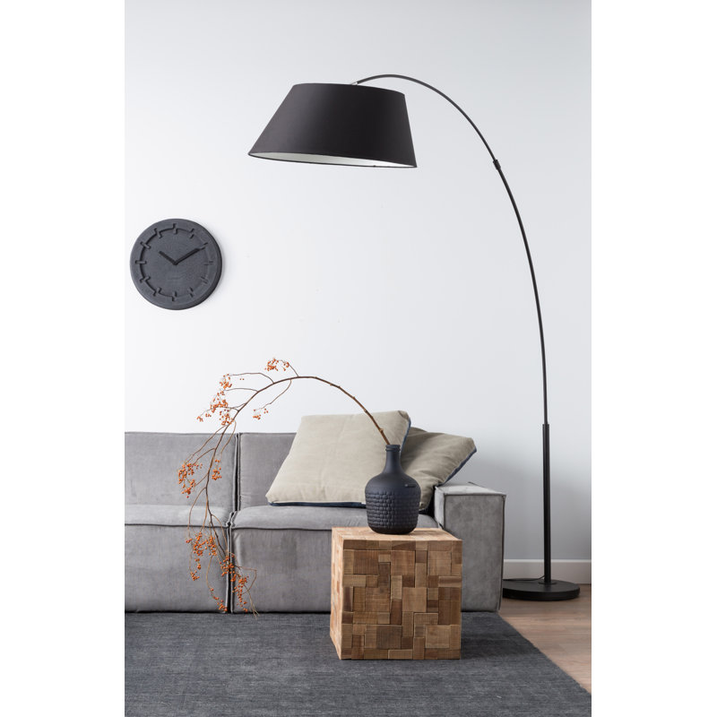Lampe sur pied à arc 88 ", Noir, Noir