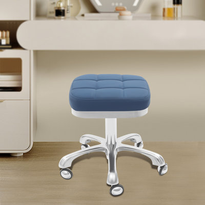 Adjustable Height Square Rolling Stool Chair With Wheels