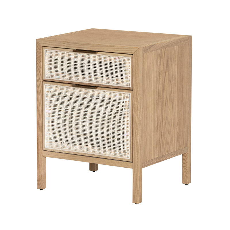 Commode décorative 2 tiroirs, Brun