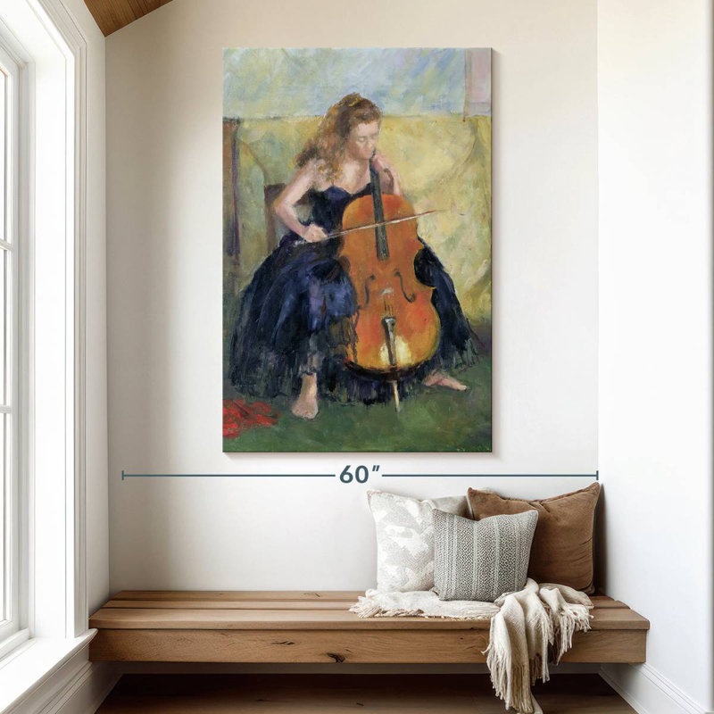 Abarca The Cello Player 1995, 51" H x 34" W
