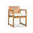 Solid Wood Patio Armchair with Seat Cushion (Set Of 2)-1660065100