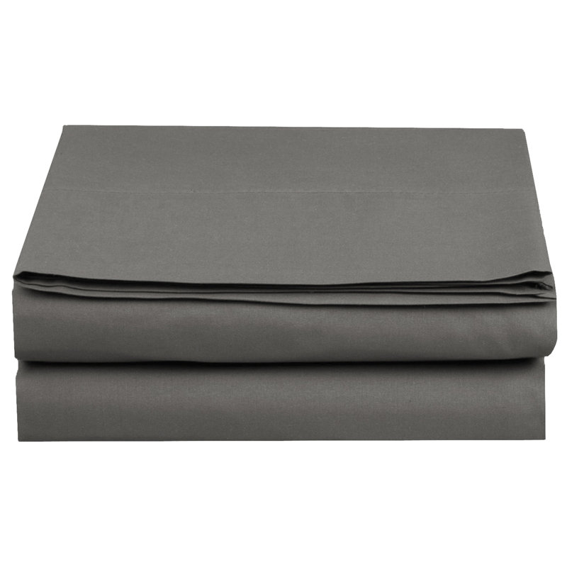 Drap-housse en microfibre 1500 fils, Gris, Grand lit