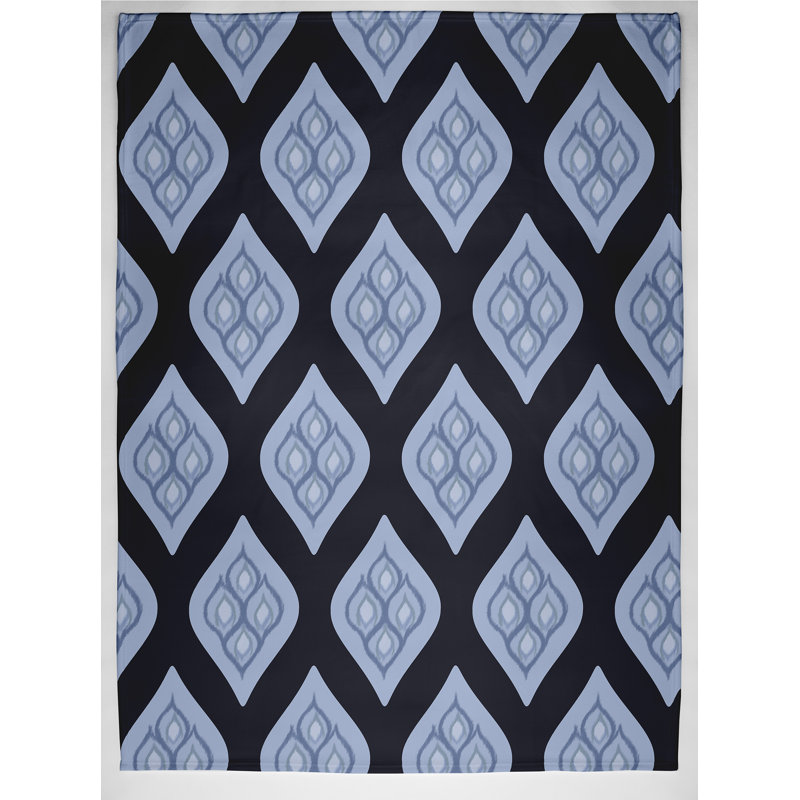 Aviva Plain Weave / Muslin Throw Blanket, Navy