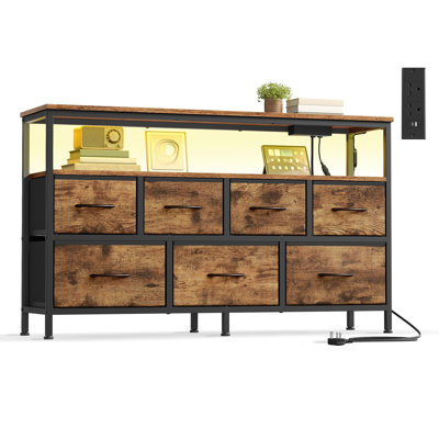 113.8 cm W Chest of 7 Drawers