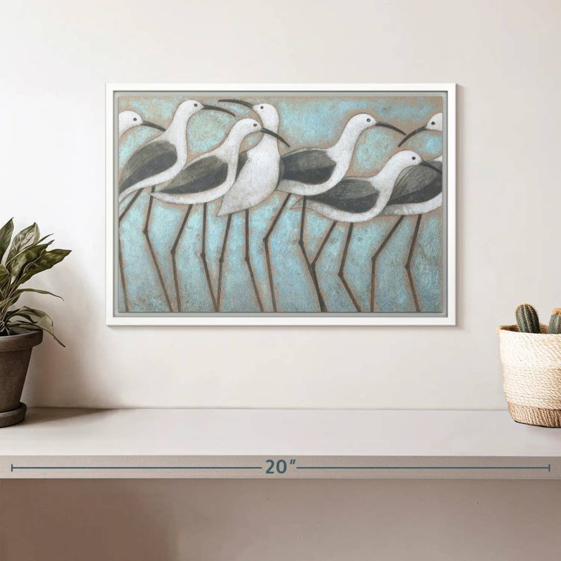 Défilé côtier, Cadre flottant blanc, 13 po x 9 po