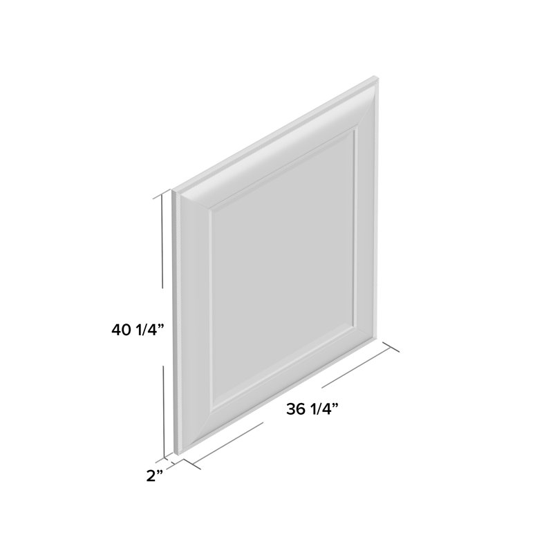 Rocklake Solid Wood Flat Wall Mirror, 40.25" H x 36.25" W