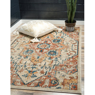 Tapis oriental rouge / bleu Wimpole