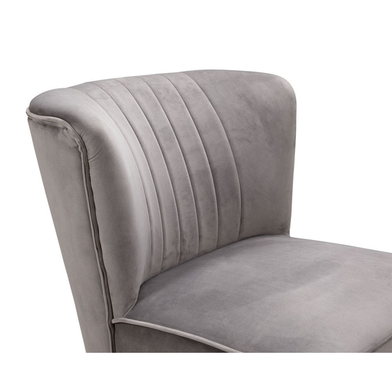 Osgood Upholstered Slipper Chair, Grey, Brown