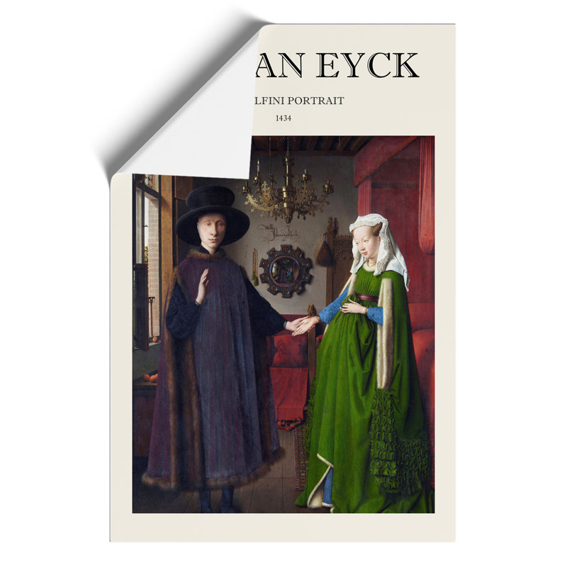 Arnolfini Portrait Print by Jan van Eyck - Frameless Print, 30cm H x 21cm W x 0.1cm D