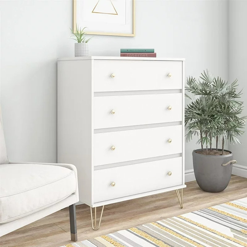 Novogratz Finley 4 - Drawer Dresser & Reviews | Wayfair