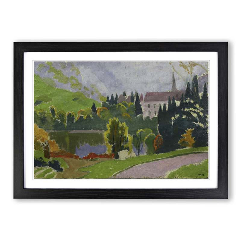 Landscape by Maurice Denis - Picture Frame Painting, Black Framed, 48cm H x 65cm W x 2cm D