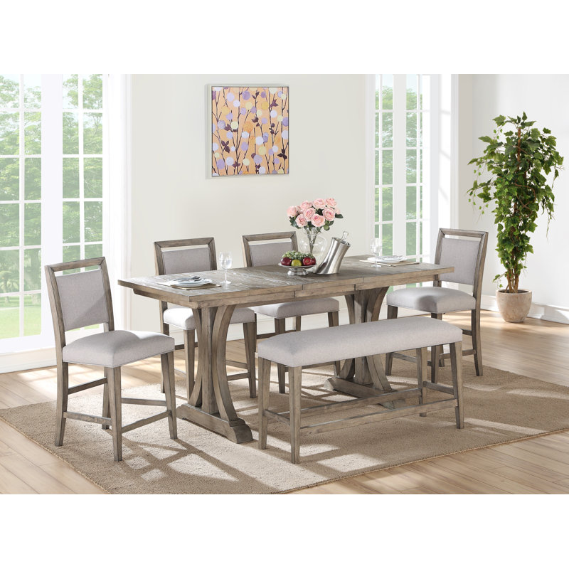 Wagenen Polyester Blend Upholstered Bench
