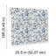 Papier peint Boswell bleu à fleurs Émilie-850396190