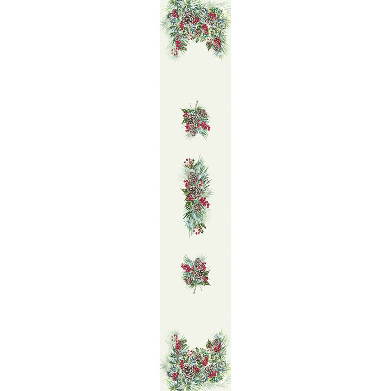 Chemin de table allbritton winter guirlande, L 72 po x l 13 po