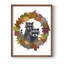 Reproduction de couronne de ratons laveurs feuille d'automne - bois massif-37917997-37917998