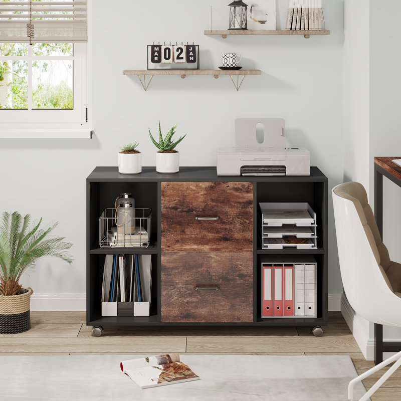 39'' Wide 2-Drawer Mobile Lateral File Cabinet