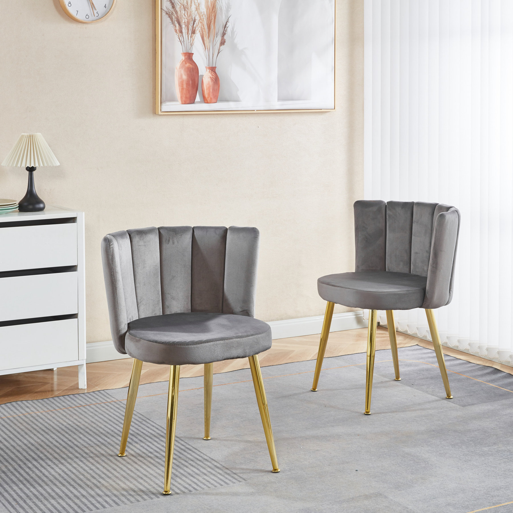 Red Barrel Studio Modern velvet dining chair(set of 2 ) - Wayfair Canada