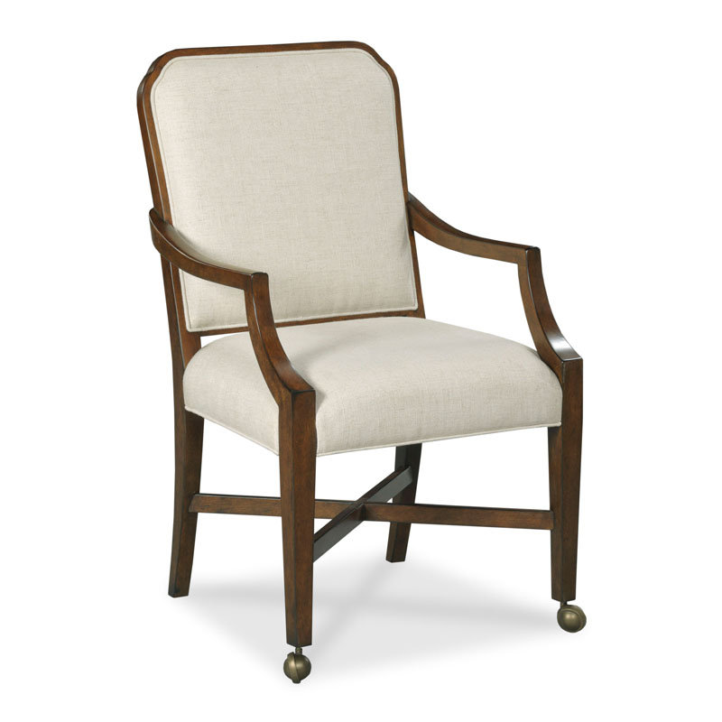 Brooks 19'' H Linen Upholstered Armchair Woodbridge Furniture