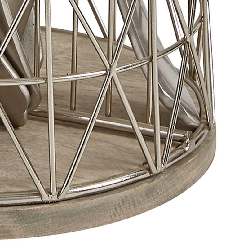 Metal Round Flatware Caddy