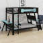 Lit superposé double pour bureau avec ports USB et rangement perforé-1858579419-1858579420