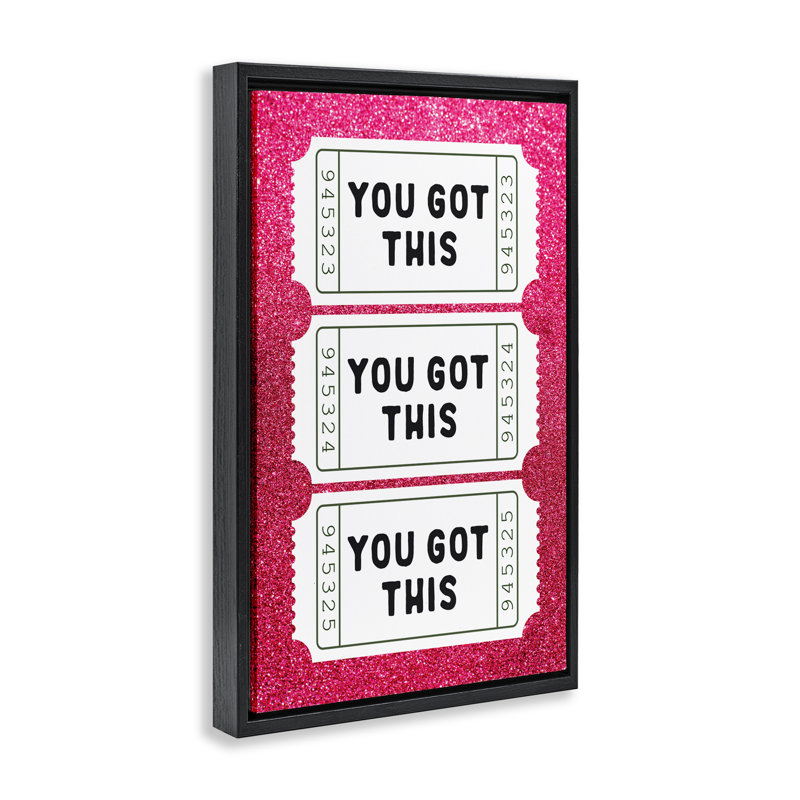 Cadre flottant You Got This, Cadre flottant noir de jais, H 25 po x l 17 po