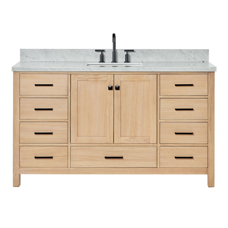 Ensemble de meuble-lavabo simple 61 po Flynt, Oak