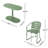 Gunner Oval Metal Folding Bistro Set-1921978222