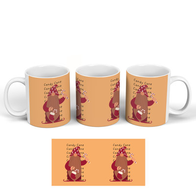 Candy Cane Stocking Festive Gonk Ceramic Classic Mug