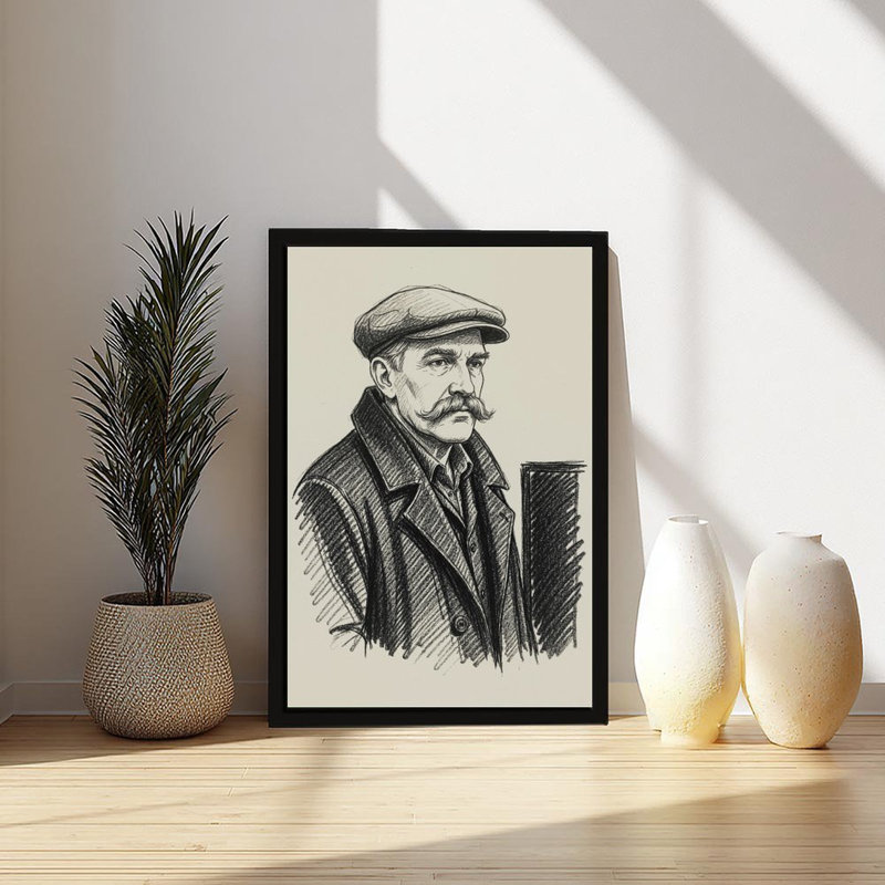 Toile, art mural, autoportrait, affiche rétro, décoration intérieure, 16 x 24 po