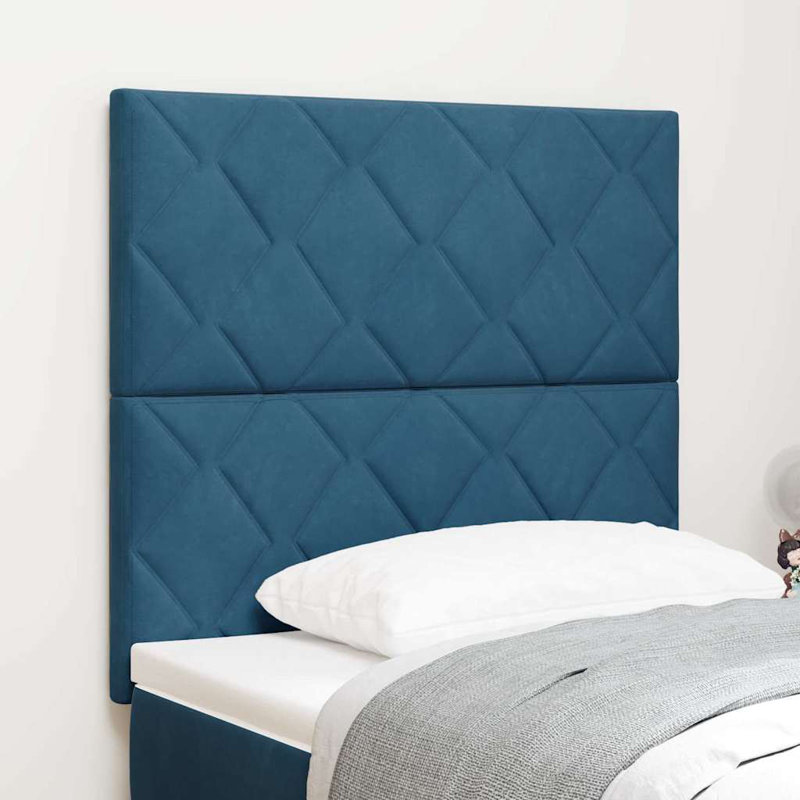 Headboard, 118cm H x 100cm W x 7cm D, Dark Blue