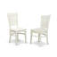 L'ensemble de 3 tables de salle à manger modernes comprend une table de cuisine ronde et 2 chaises de salle à manger, 42 po x 42 po, lin blanc-109975543-125470265