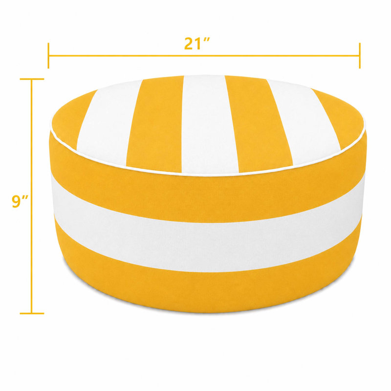Repose-pieds d'extérieur gonflable 21 x 21 x 9, repose-pieds de patio résistant à la décoloration avec poignée de transport, pouf portable pour le jardin et l'intérieur