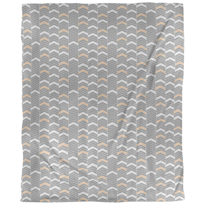Housse de couette simple Rhonda, Housse de couette pour très grand lit, Polyester brossé, Orange