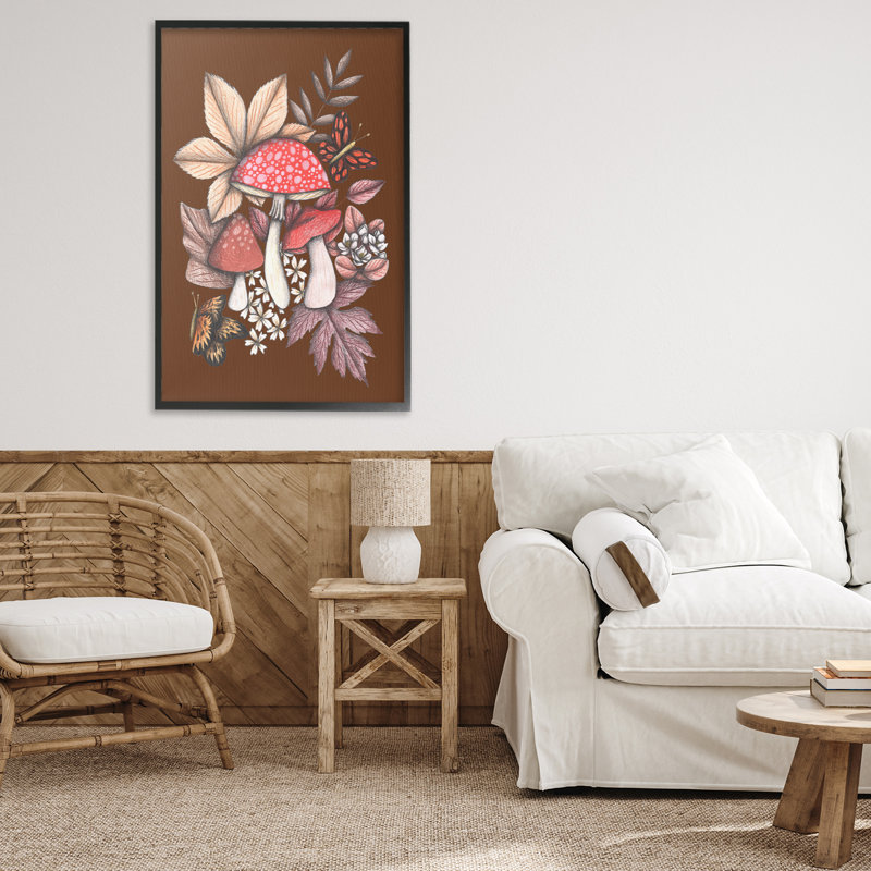 Giclée encadrée d'automne, conception de Cecilia Battaini, H 30 po x l 20 po, Giclée encadrée noir minuit