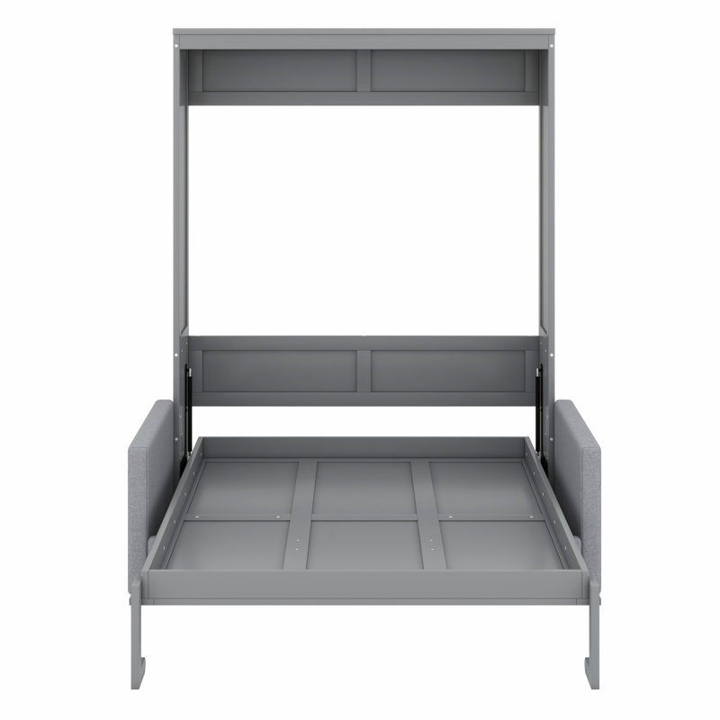 Lit escamotable élégant avec canapé, Gris